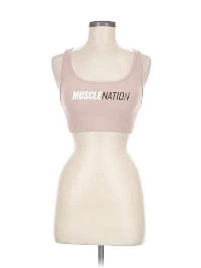 Pre-owned Muscle Nation Sports Bra In Pink