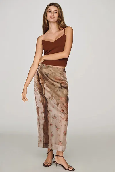 Muse Assembly Nora Maxi Skirt In Brown