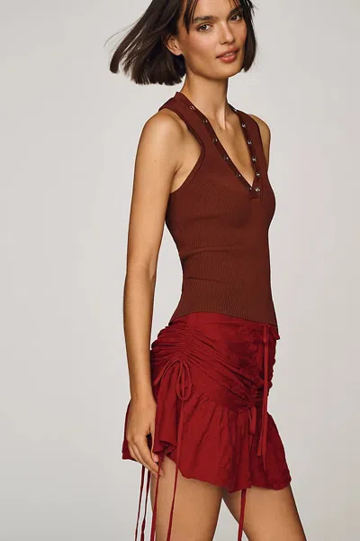 Muse Assembly Violet Mini Skirt In Red