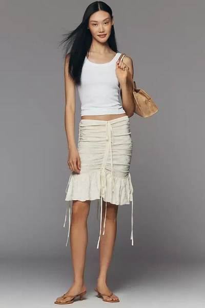 Muse Assembly Violet Mini Skirt In White