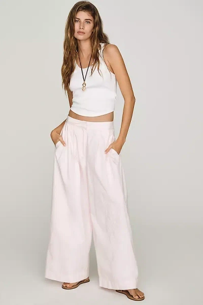 Muse Assembly Vivienne Cotton Trousers Pants In White