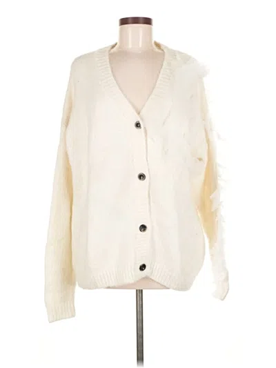 Pre-owned Muse Cardigan Sweater In White