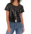 Muse Chelsea Sequin Tee In Black In Black