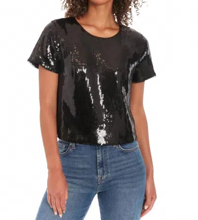 Muse Chelsea Sequin Tee In Black