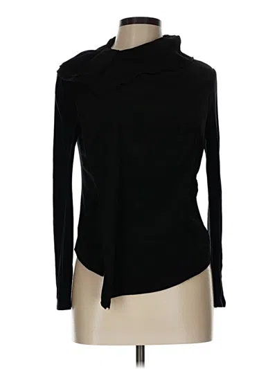 Pre-owned Muse Long Sleeve Blouse In Black