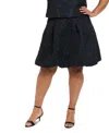 Muse Plus Size Floral Jacquard Bubble Skirt