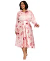 Muse Plus Size Floral-print Pleated Skirt
