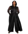 Muse Plus Size Satin Wide-leg Pants
