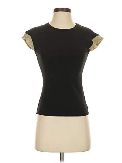 Pre-owned Muse Short Sleeve Top Black Mock Neckline Tops