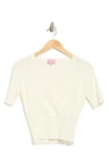 Muse Surplice V-neck Sweater In White