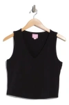 Muse V-neck Tank Top In Black