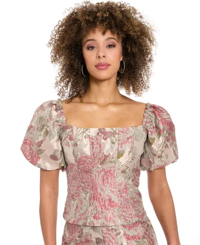 Muse Women's Bubble-sleeve Bustier Top