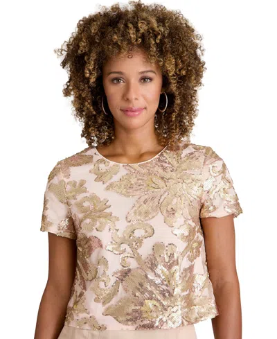 Muse Women's Crew Neck Short-sleeve Top In Brown