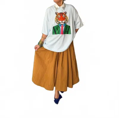 Muse Women's Easy Tiger Graphic Tee In Blue In Multi