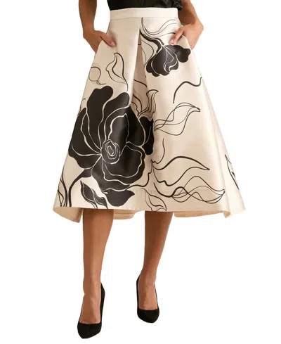 Muse Women's Pleated A-line Skirt In Multi