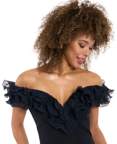 Muse Women's Ruffle Off-the-shoulder Top In Blue