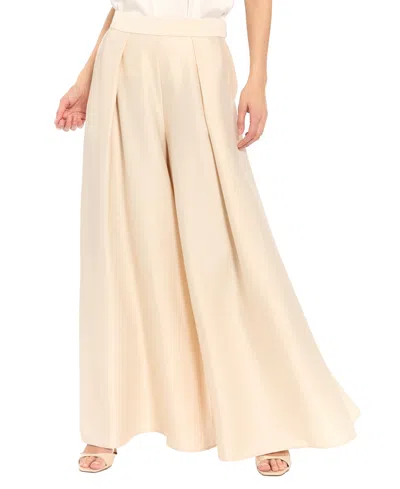 Muse Women's Satin High Rise Pleated Wide-leg Pants In Animal Print
