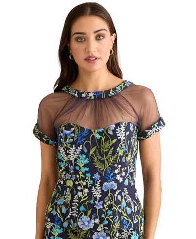 Muse Women's Short-sleeve Embroidered Top In Multi