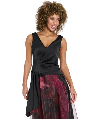 Muse Women's V-neck Sleeveless Top In Black