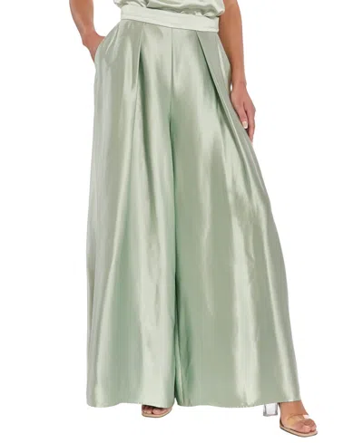 Muse Women's Wide-leg Solid Pants In Green