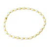 Musebox London Women's Gold / White Delicate Pearl With Gold Bead Freshwater Pearl Bracelet