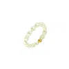 Musebox London Women's Neutrals / White Freshwater Pearl All Around Elastic Ring