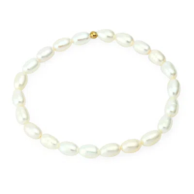 Musebox London Women's White Chunky Freshwater Pearl Bracelet