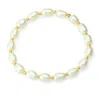 Musebox London Women's White / Gold Chunky Pearl With Gold Bead Freshwater Pearl Bracelet
