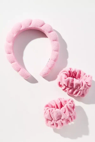 Musée Headband & Wristband Set In Pink