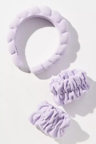 Musée Headband & Wristband Set In Purple