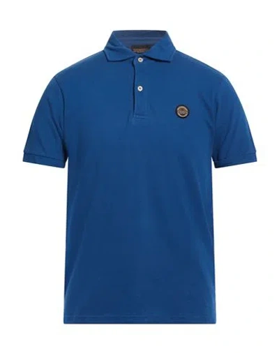 Museum Man Polo Shirt Blue Size S Cotton