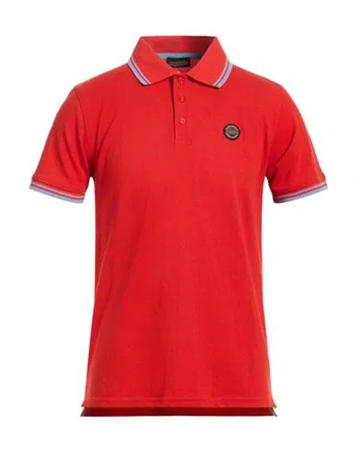 Museum Man Polo Shirt Red Size L Cotton