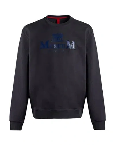Museum Man Sweatshirt Charcoal Size L Cotton, Polyester In Animal Print