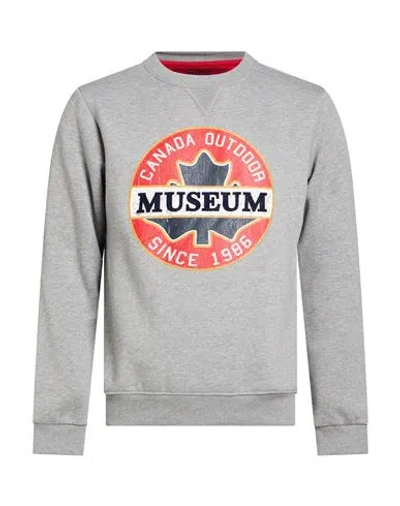 Museum Man Sweatshirt Grey Size M Cotton, Polyester In Gray