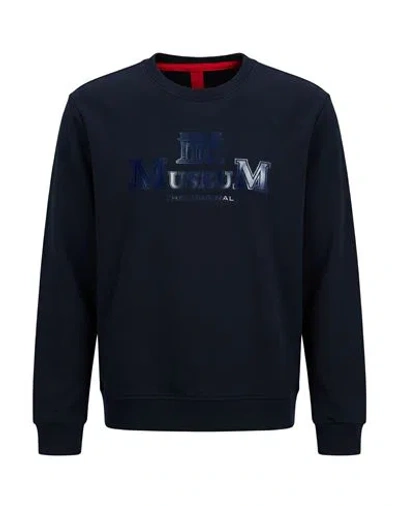 Museum Man Sweatshirt Navy Size S Cotton, Polyester In Blue