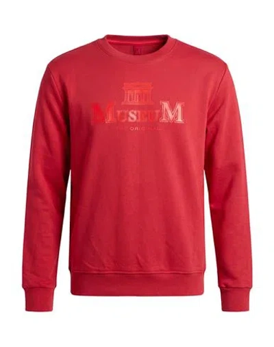 Museum Man Sweatshirt Red Size L Cotton, Polyester