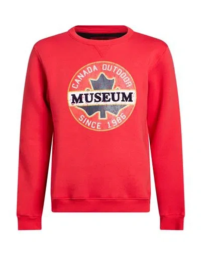 Museum Man Sweatshirt Red Size S Cotton, Polyester In Multi