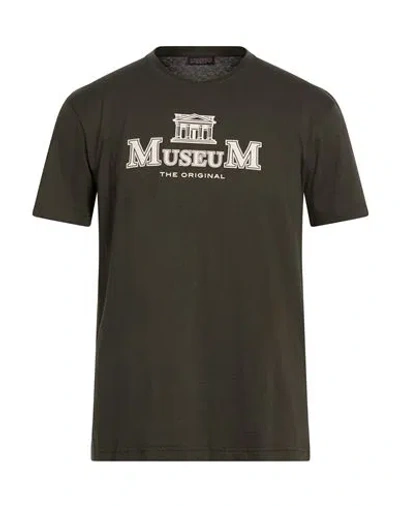 Museum Man T-shirt Military Green Size M Cotton
