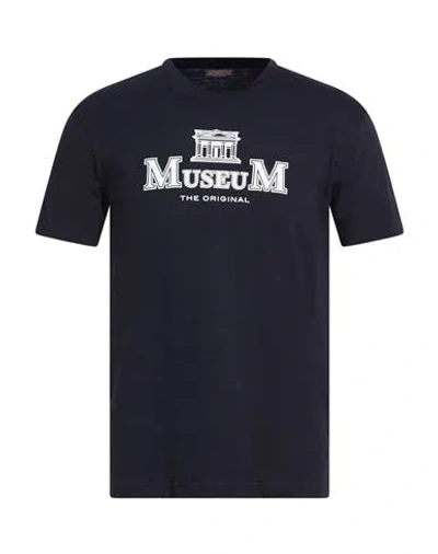 Museum Man T-shirt Navy Size L Cotton In Orange