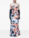 Museum Of Fine Clothing Floral Strapless Dress In Multi