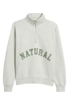 Museum Of Peace And Quiet Museum Of Peace & Quiet Arch Pigment Dyed Half Zip Graphic Sweatshirt