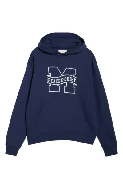 Museum Of Peace And Quiet Museum Of Peace & Quiet Banner Hoodie In Blue