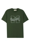 Museum Of Peace And Quiet Museum Of Peace & Quiet Banner Logo Cotton T-shirt In Green