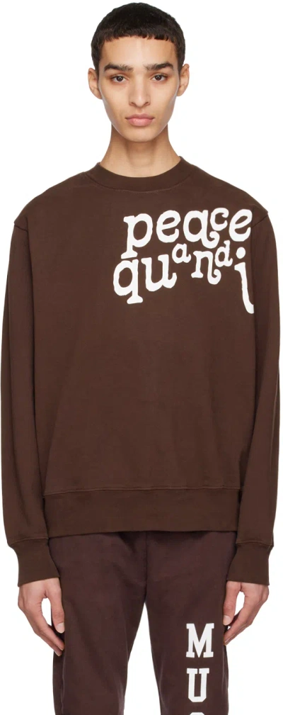 Museum Of Peace And Quiet Brown Etched Sweatshirt
