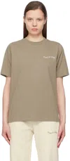 MUSEUM OF PEACE AND QUIET BROWN WORDMARK T-SHIRT