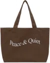 MUSEUM OF PEACE AND QUIET BROWN WORDMARK TOTE