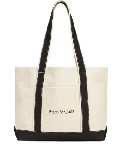 Museum Of Peace And Quiet Classic Wordmark Tote Bag In 中性色