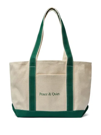 Museum Of Peace And Quiet Classic Wordmark Tote Bag In 中性色