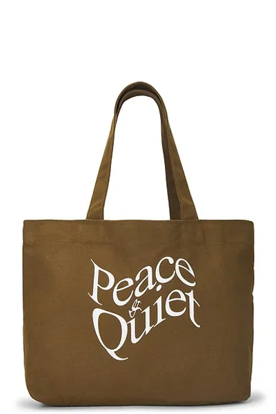 Museum Of Peace And Quiet Distressed Tote Bag In Brown