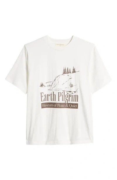 Museum Of Peace And Quiet Earth Pilgrim Graphic T-shirt In White